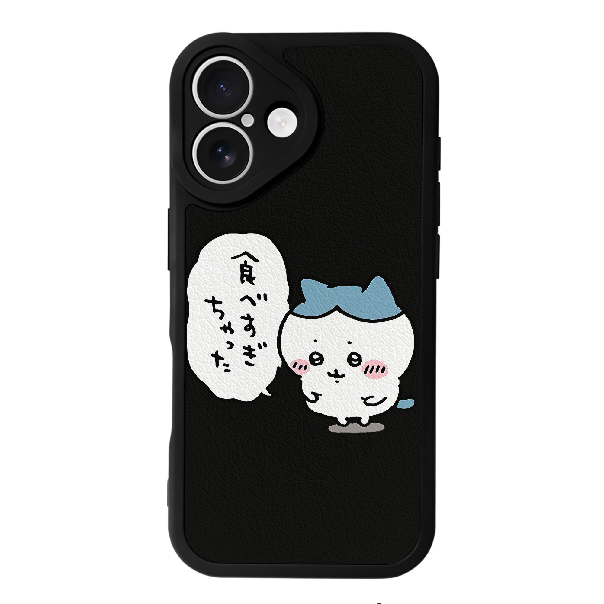 （画像用） ちいかわ ハチワレ Chii-kawa hachiware 【iPhone 16シリーズ対応】シリコンスマホケース（レザー調） 材質：シリコン